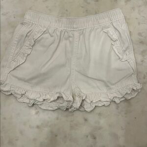Crewcuts Girls White Ruffle Shorts